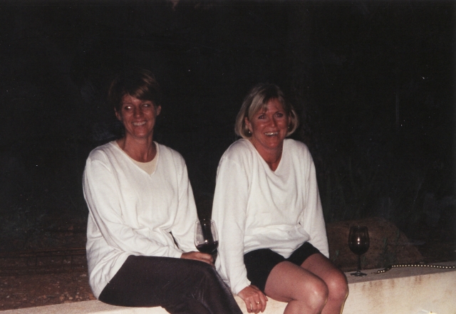 The almost twins, at least the sweaters - Jytte and Margareta at another party